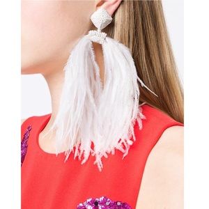 Sachin + Babi feather clip-on earrings